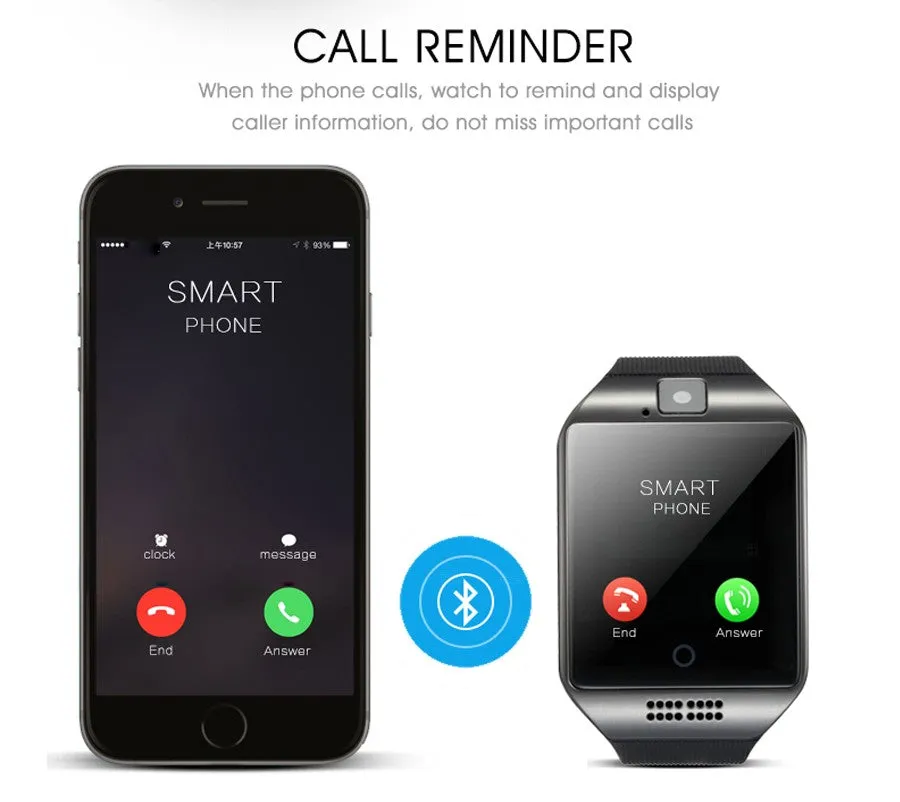 Bluetooth Smart Watch With Camera