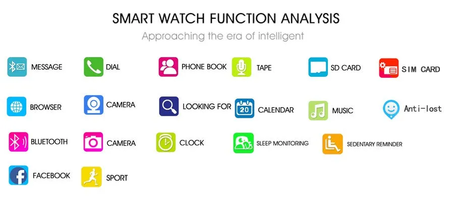 Bluetooth Smart Watch With Camera