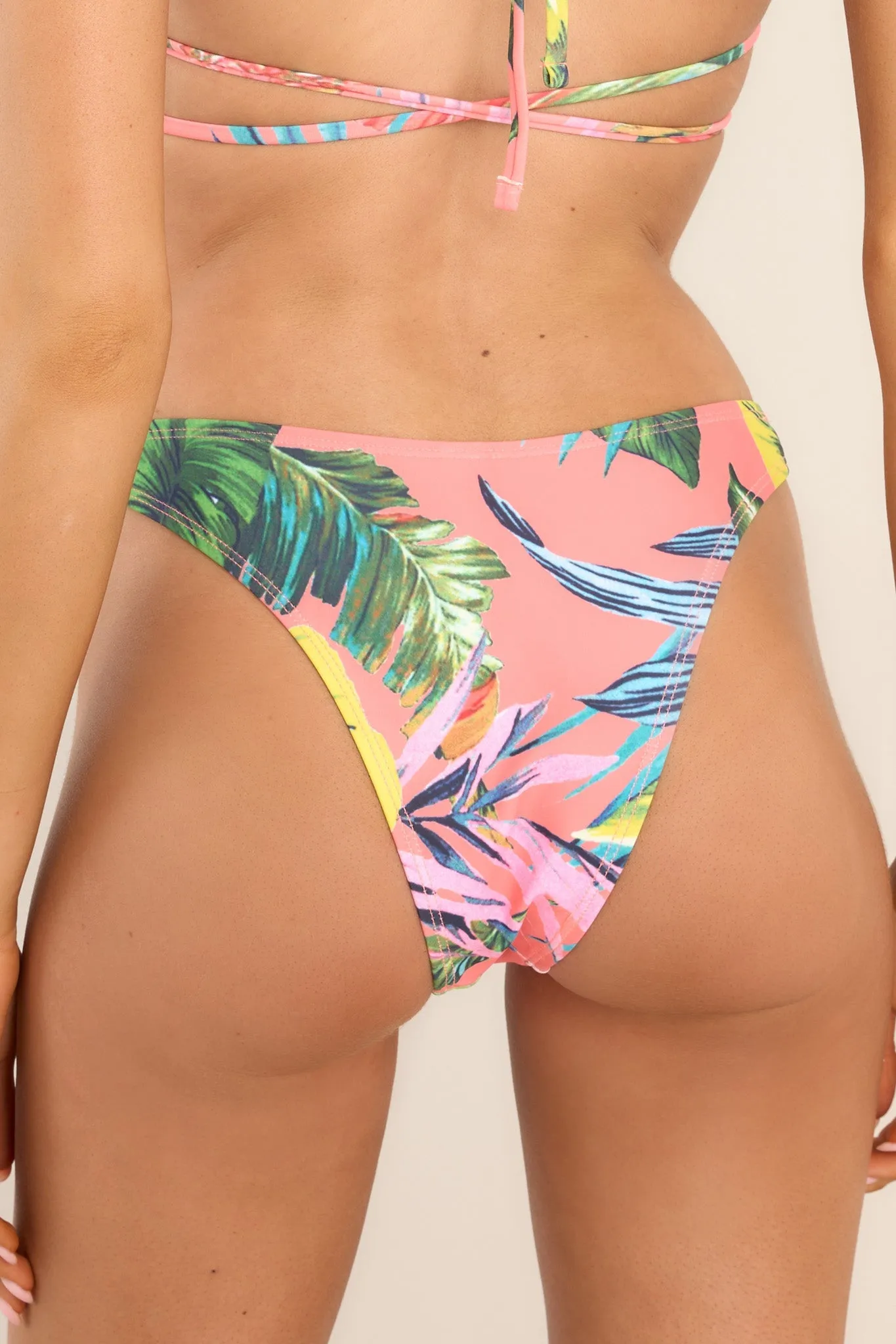 Catching A Tan Coral Bikini Bottoms
