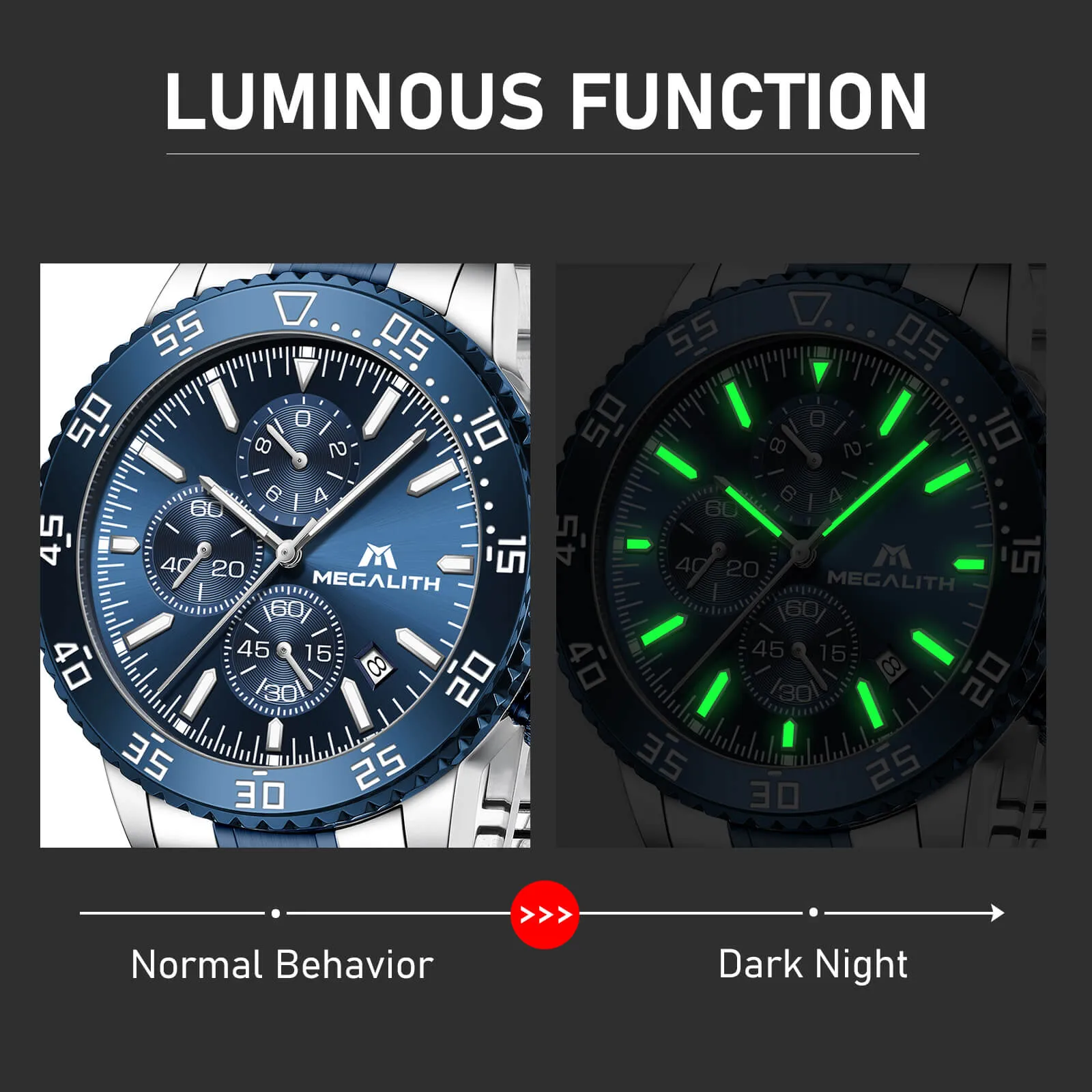 Chronograph Watch | Stainless Steel Band | 8259M