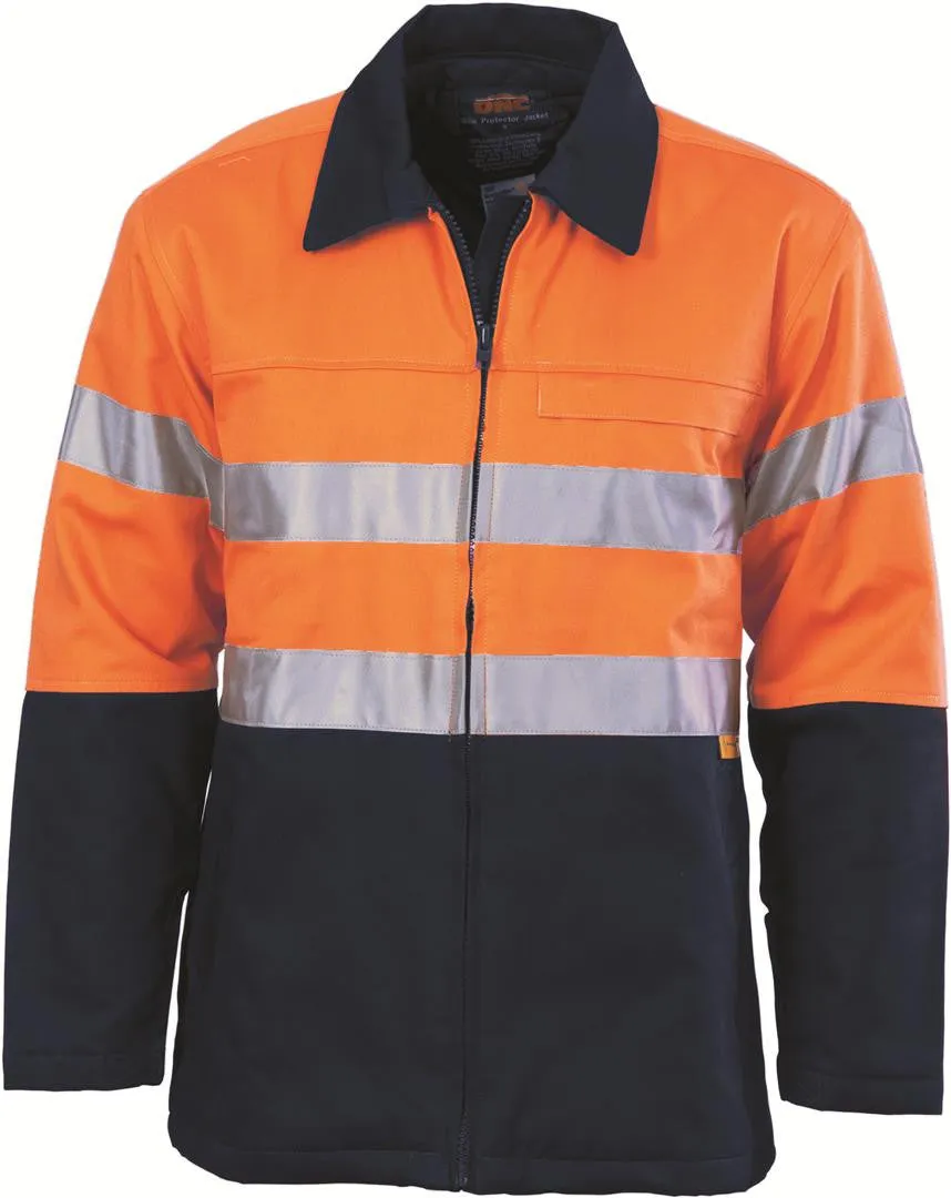 DNC Hi Vis Two Tone Protector Drill Jacket With 3M R/Tape (3858)
