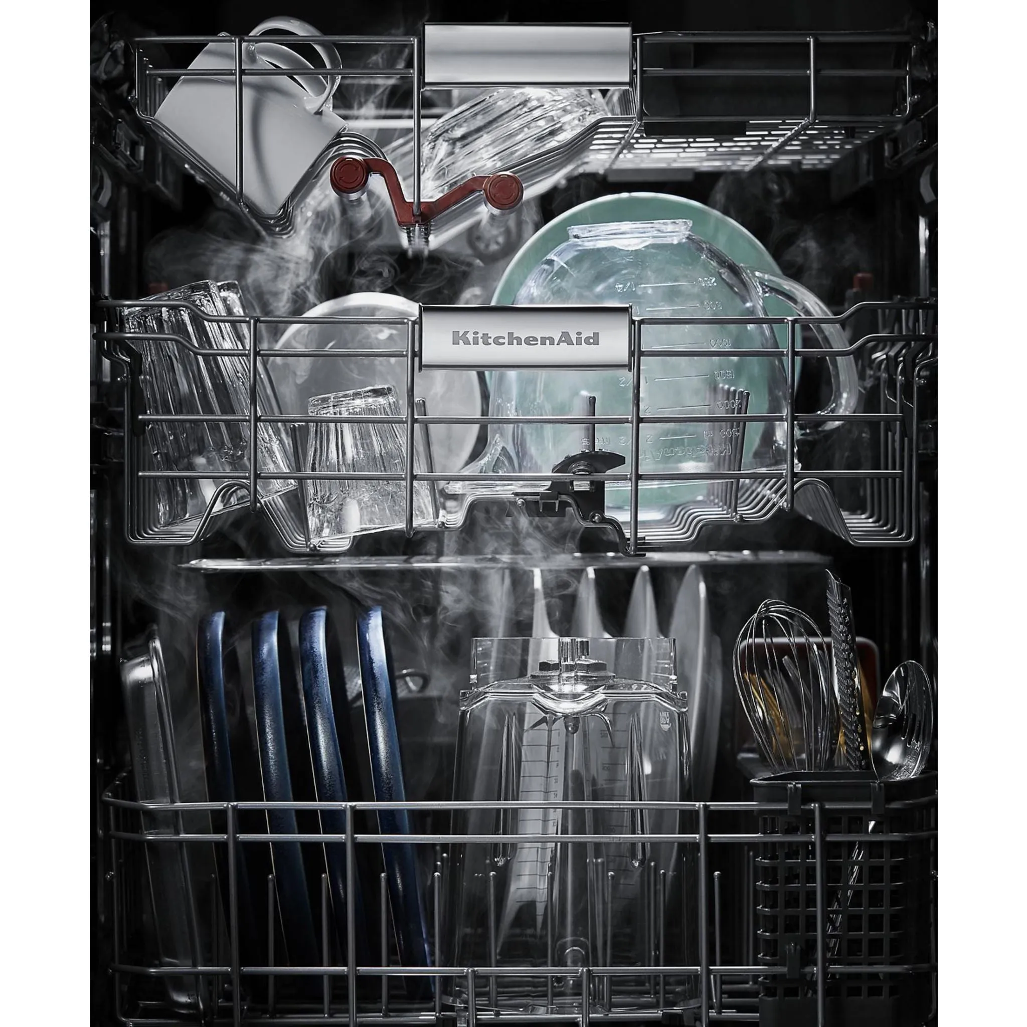 KitchenAid  44 dBA Dishwasher in PrintShield Finish with FreeFlex Third Rack (KDFM404KBS)