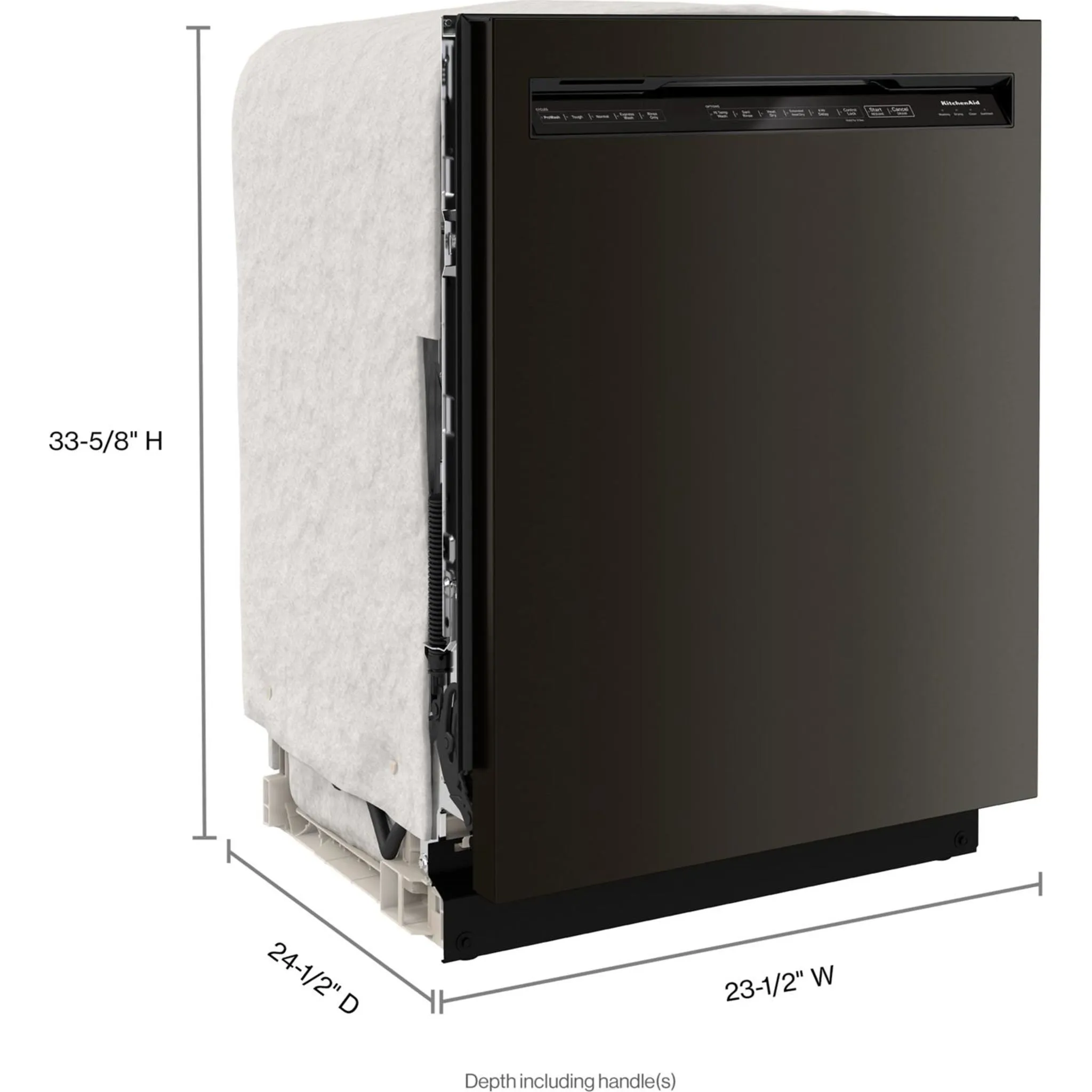 KitchenAid  44 dBA Dishwasher in PrintShield Finish with FreeFlex Third Rack (KDFM404KBS)