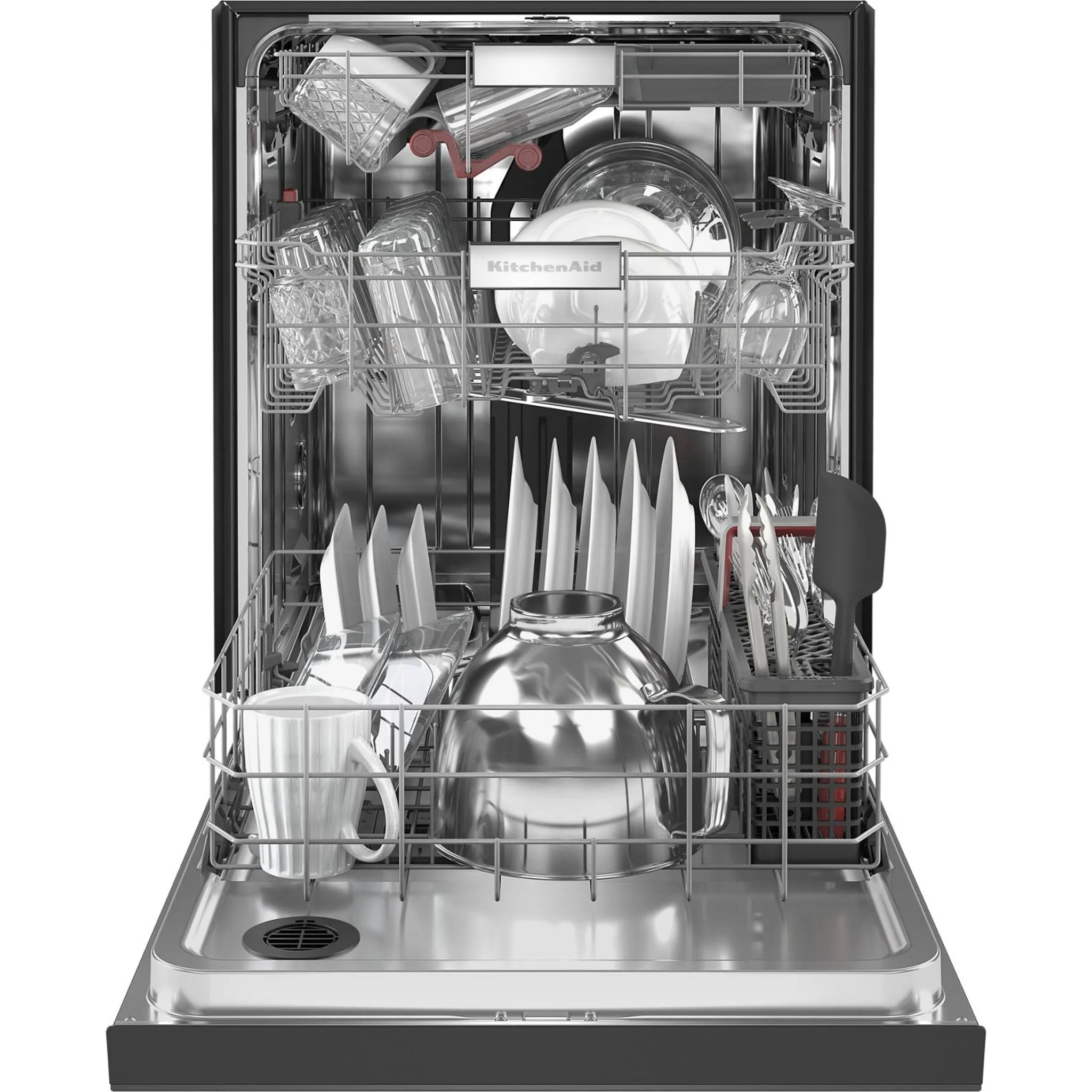 KitchenAid  44 dBA Dishwasher in PrintShield Finish with FreeFlex Third Rack (KDFM404KBS)