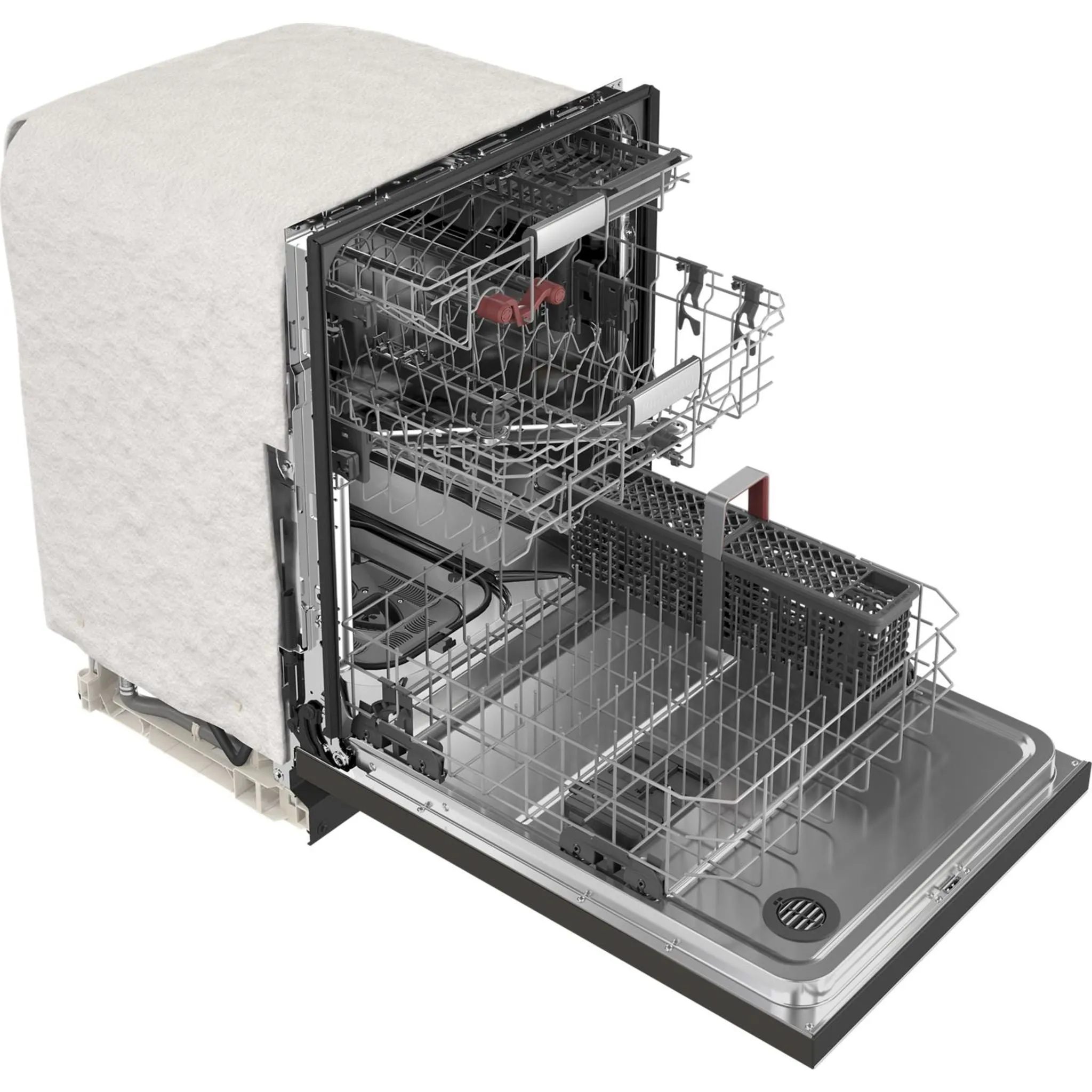KitchenAid  44 dBA Dishwasher in PrintShield Finish with FreeFlex Third Rack (KDFM404KBS)