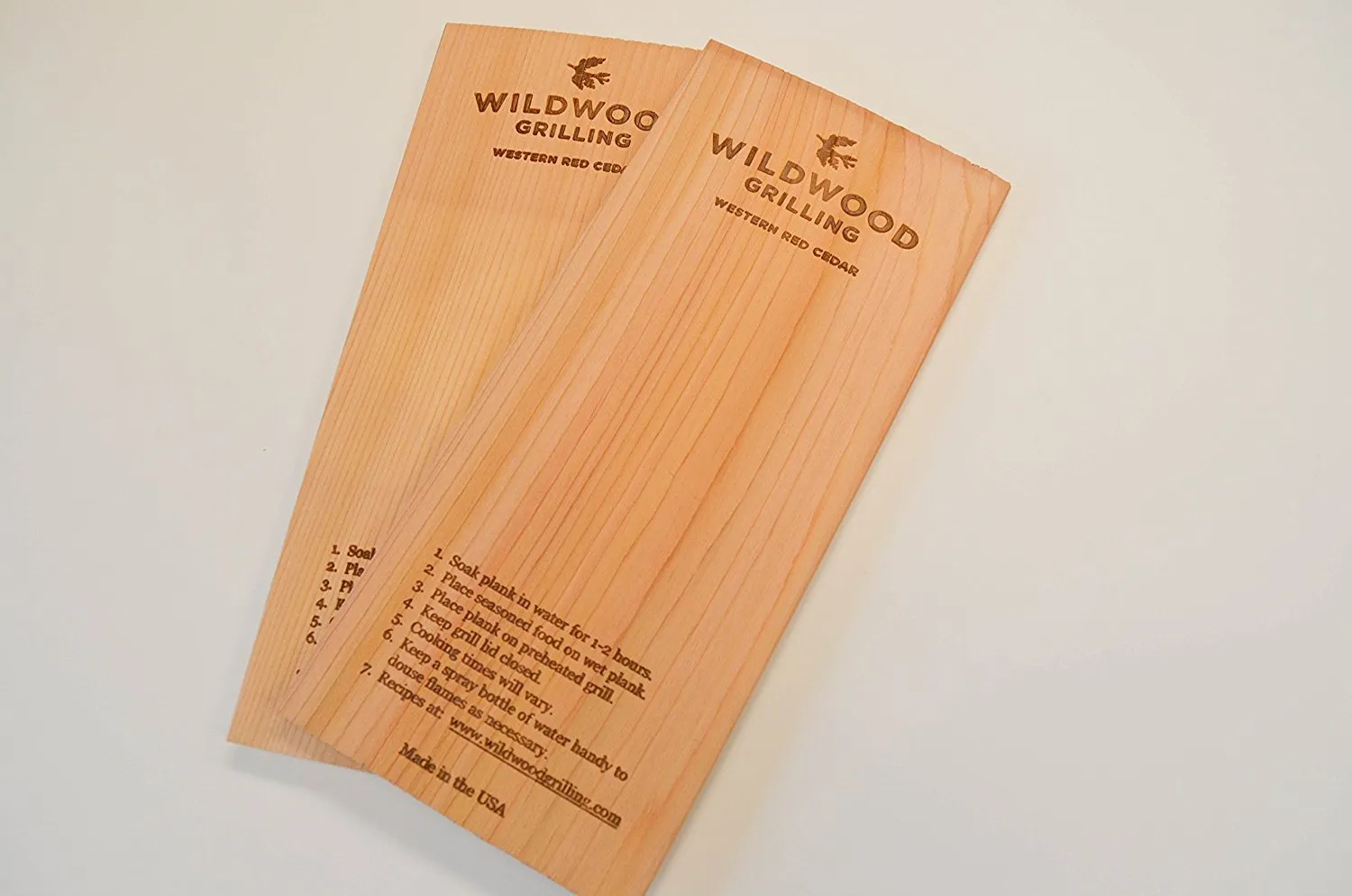 Premium Cedar Wood Grilling Planks (2-Pack) for Cooking Salmon, Vegetables and More - 2-4 Servings (5 Inches by 11 Inches) - Made in USA