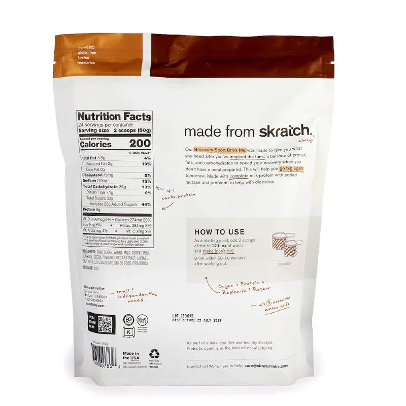 Skratch Labs Sport Recovery Drink Mix, 1200g