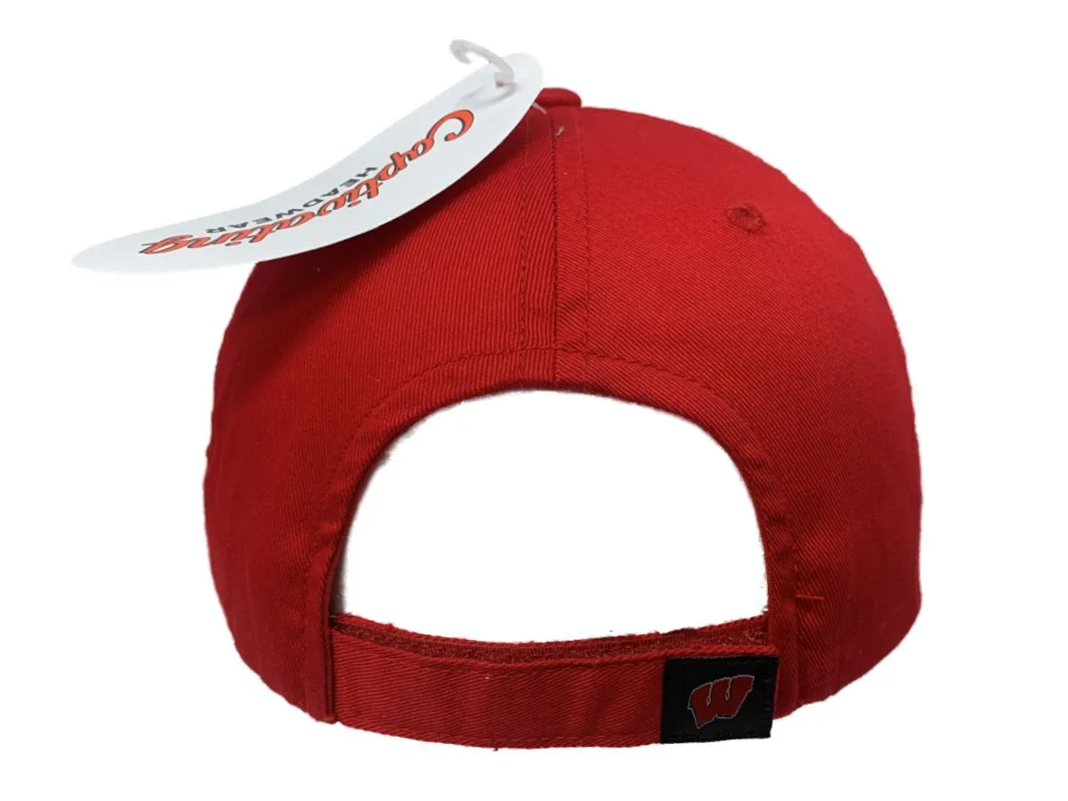 Wisconsin Badgers Captivating Headwear Red Black Structured Adj. Strap Hat Cap
